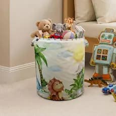 CESTO ORGANIZADOR INFANTIL DE BRINQUEDOS ROUPA  DOBRÁVEL DINO