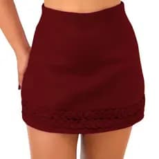 Short Saia Bengaline Tendencia Moda Verão