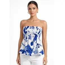Cropped Feminino Tomara que Caia com Babadinho  Delicada
