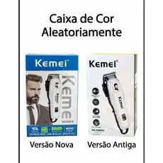 Máquina de Corte Kemei KM-PG809A – Aparador Profissional Recarregável com Alta Precisão pequena
