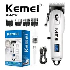 Máquina de Corte Kemei KM-232–Aparador Profissional Recarregável Alta Precisão|Cabelo|Barba|Acabamento.tamanho na foto2