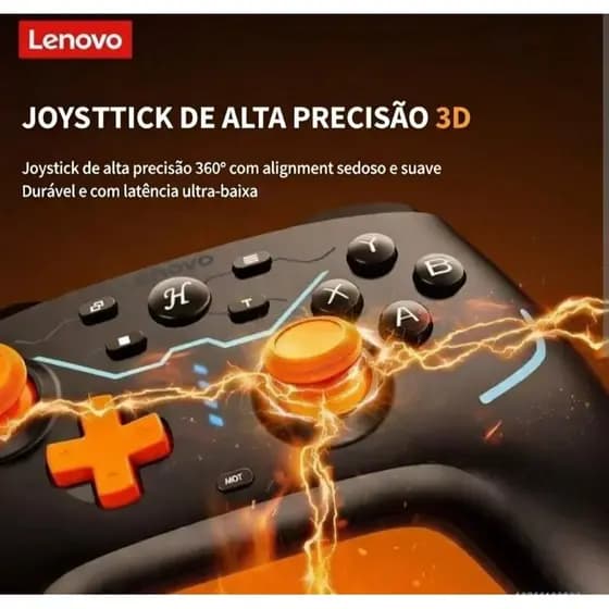 Lenovo Controlador de jogos S04 Gatilho linear magnético Hall Taxa de pesquisa de 1000 Hz  ÚLTIMA UNIDADE!!