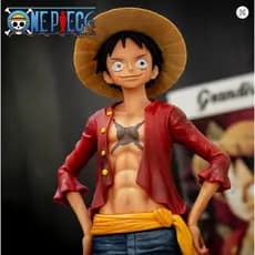 Action Figure - Luffy (anime One Piece) 28cm GRANDE - MUDA DE ROSTO!!