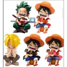 Action Figure One Piece Personagens Sentados Colecionável(Promoção poucas unidades)