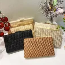 Bolsa Tiracolo / Carteira Feminina com Palha Para Festa / Banquete / Casamento WT168-52