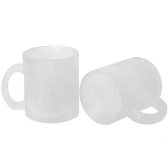 12 Caneca de Vidro Jateado para Sublimação - 325ml