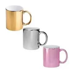 Kit 12 Caneca Cromada Rose, Dourada e Prata Live Para Sublimação