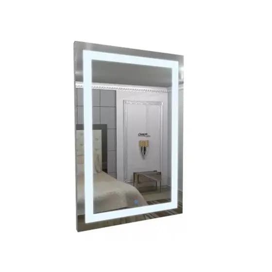 Espelho Led 70x50cm Retangular Com Touch Frontal