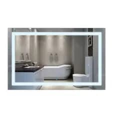 espelho 80x80 jateado com Led Touch