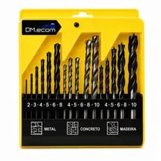 Kit De Brocas 16 Peças Para Metal, Concreto E Madeira