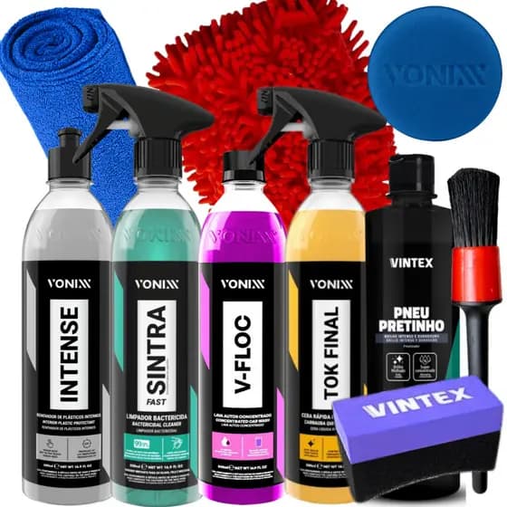 Kit Lavagem Shampoo Cera Tok Final Intense Sintra Fast Vonix