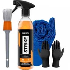 Kit Removedor De Piche De Asfalto E Cola Adesivo Strike Vonixx + Luva Nitrilica + Pano microfibra + pincel