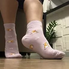 Kit 3 Pares Meia Feminina Selene Original Estampada Algodão Cano Médio | 34 ao 39 original