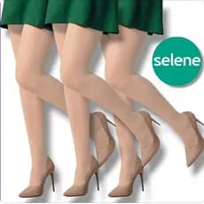 Meia calça Branca fio 15 Selene Feminina resistente não rasga fácil