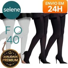 Kit 4 meia calça fio 40 2 branca e 2 preta envio imediato