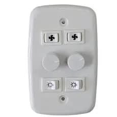 Controle Chave Para 2 Ventiladores De Teto 4x2 Dimer Rotativo Bivolt 110V 220V 2 Interruptores Luz