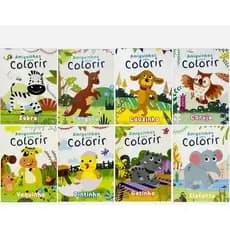 Kit Com 8 Livros - Amiguinhos Para Colorir Série Animais