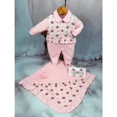 Kit Saída De Maternidade Menina Princesa Coroa Rosa