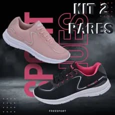 Kit 2 Pares Tênis Esportivos Masculino/Feminino para Academia Confortável