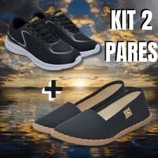 Kit 2 pares Sapatilha e tênis casual Leve confortável mácio