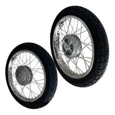 Par Aro Roda Cg Titan Fan 150 Todos os Anos Es Ks Montada Com Pneus