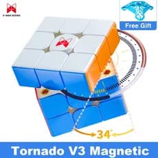 QiYi XMD Tornado V3 M 3x3x3 Cubo Profissional Suspenso Rubix 3x3 Velocidade Quebra-Cabeça Rubick 3 × 3 Magico
