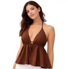 Blusa Feminina Bata Frente Única com Bojo | Top Cropped Verão Soltinho  tentencia boho chic