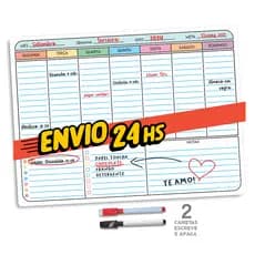 G Planner Lousa 39x29 Magnética Com 2 Canetas Escreve Apaga Com Ímã Para Geladeira Lista Lembrete