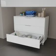 Gaveteiro 3 Gavetas Com Rodizio Para Banheiro Escritório Mesa Cabeceira Home Office