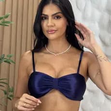Biquini Sutiã Top Parte Cima Bojo Removivél Moda Praia Luxo
