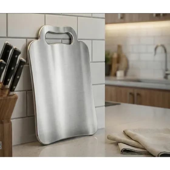 Tabua de inox premium para cozinha cortar carne legumes antibacteriana designe moderno