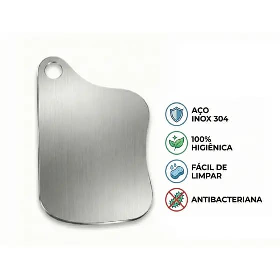 Tabua de corte carne servir inox premium cozinha designe moderno