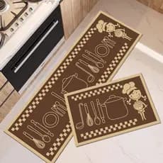 Kit Jogo Passadeira Belga Antiderrapante Para Cozinha