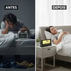 Relogio de mesaDespertador  digital temperatura Led  Alarme  calendário Brilha Escuro Previsao Tempo