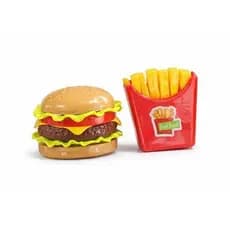 Kit Comidinha Infantil Brinquedo Cozinha Hamburguer Batata Jantar Ludico Educativo Desenvolvimento Criativo