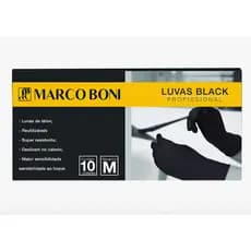 Caixa De Luva M Preta Com 10 Uni. Cada Preto Marco Boni