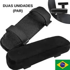 Par Almofada para Apoio Braço Cadeira Escritório Gamer Antebraço Encosto Espuma Ortopédica Conforto Ajustável Ergonomia