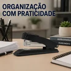 Grampeador De Aco Compacto 13cm Capacidade 20 Folhas Escritório Escolar Doméstico