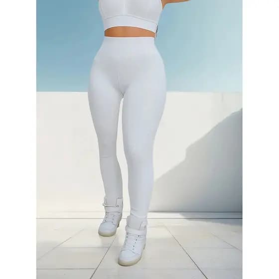 Calça Legging Peluciada Forrada Inverno  Preta