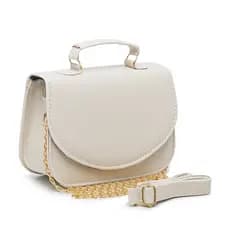 Bolsa Feminina Clutch Pequena De Lado Off White Alça De Corrente Lançamento Paris