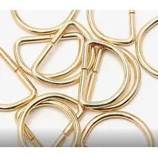 Meia Argola 1,6cm 16mm Dourado Borda Média - 100 Unidades