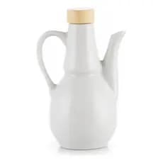 Porta Azeite e Vinagre com Tampa – Frascos de Porcelana para Temperos, Cozinha e Uso Diário