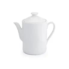 Bule de Café e Chá 800ml – Porcelana Branca com Tampa | Louça Grande e Sofisticada Chaleira Leiteira