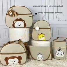 Bolsa Maternidade Kit Mala 5 Peças para bebê SAFARI