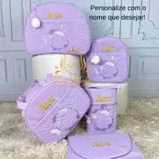 Kit Bolsa Maternidade 5 Peças Menina Personalizado com Nome