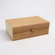 Porta Objetos Caixa Organizadora 27x16,5cm Bambu Retangular Decoracao Organizacao