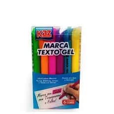 Pincel Marca Texto Gel 6 Cores Papelaria