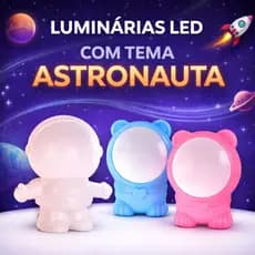 Luminaria Abajur De Tomada LED Infantil Quarto Decoração Iluminação Astronauta