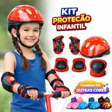 Kit Segurança Infantil 7 Peças Equipamento De Proteção Para Bicicleta Patinete Patins Skate