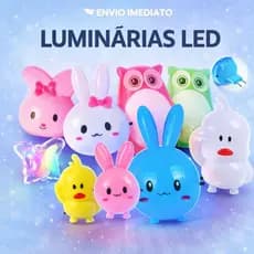 Luminaria Abajur De Tomada LED Bivolt Animais Quarto Infantil Decoração